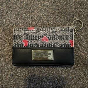 Juicy Couture Black and Gray Card Holder some of the letters are faded